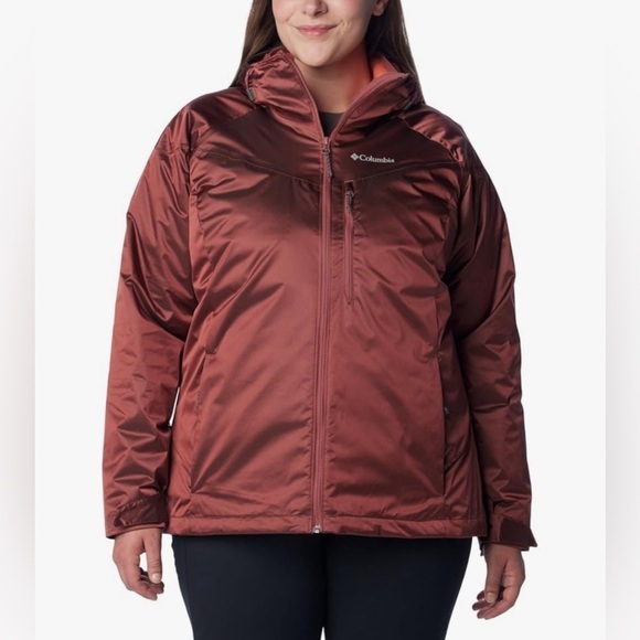 Columbia Interchange Oak Ridge Omni Heat Coat in Beetroot 1X NWT - Picture 4 of 11